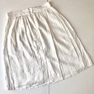 Linen midi skirt